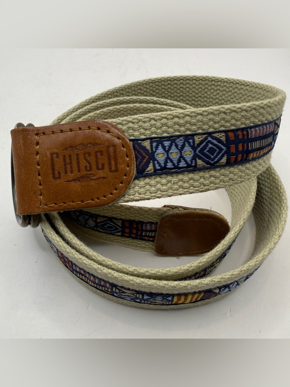 Chisco Belt Southwest Adjustable Canvas Vintage 43” woven